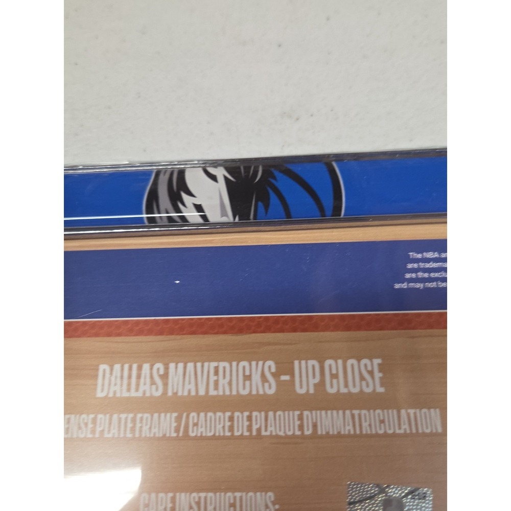NBA Dallas Mavericks Up Close Chrome License Plate Frame NWT - Picture 2 of 10